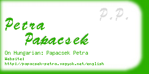 petra papacsek business card